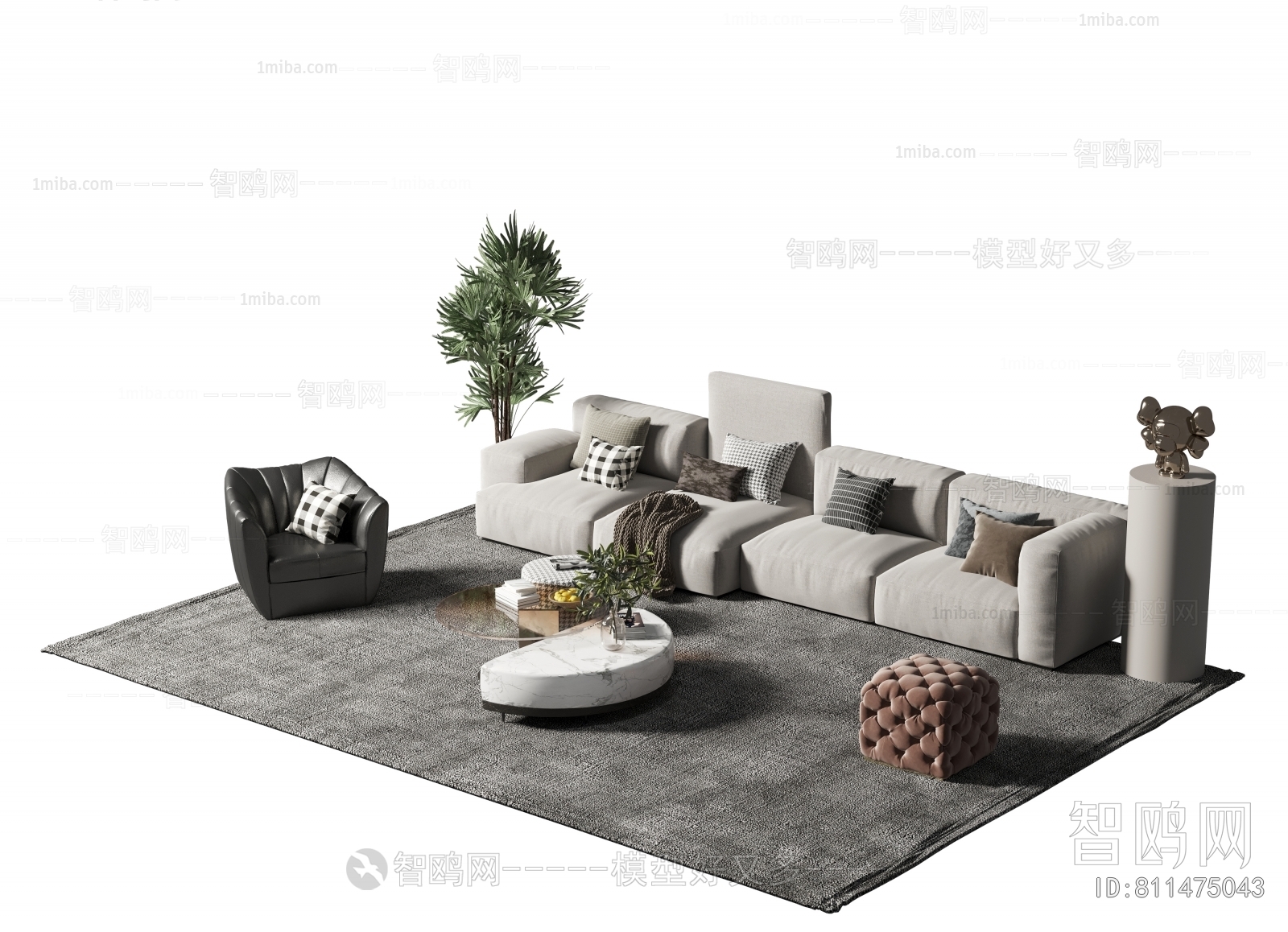 Wabi-sabi Style Sofa Combination