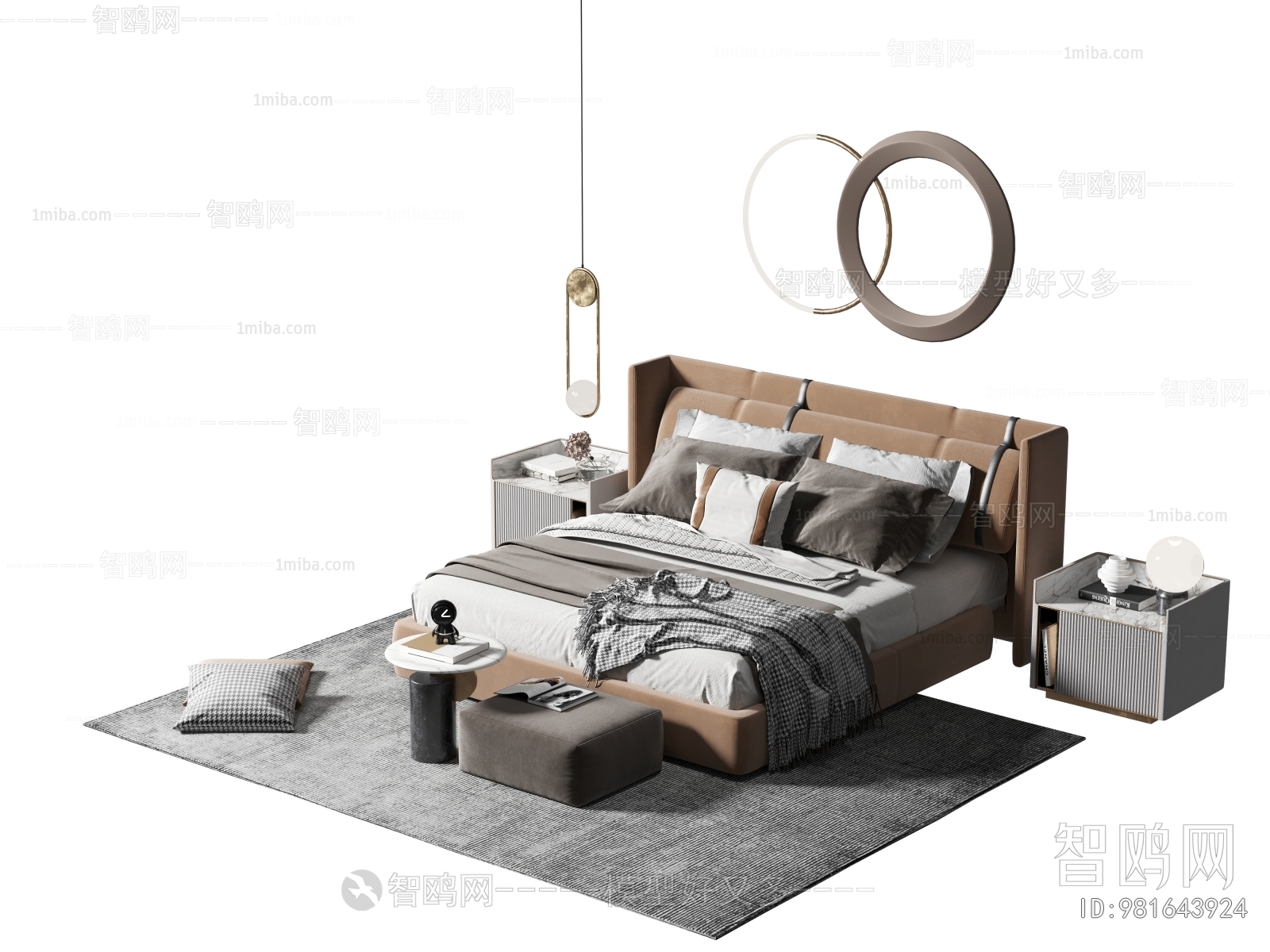 New Chinese Style Double Bed