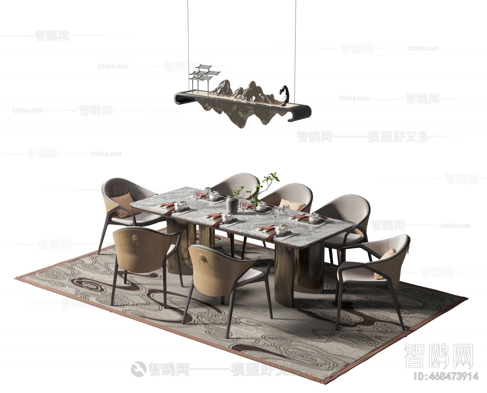 New Chinese Style Dining Table And Chairs