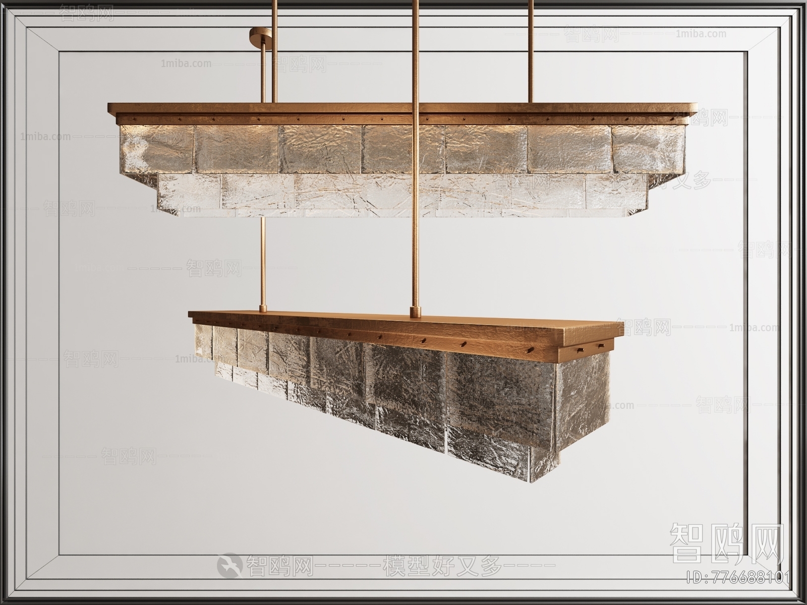 Wabi-sabi Style Long Chandelier