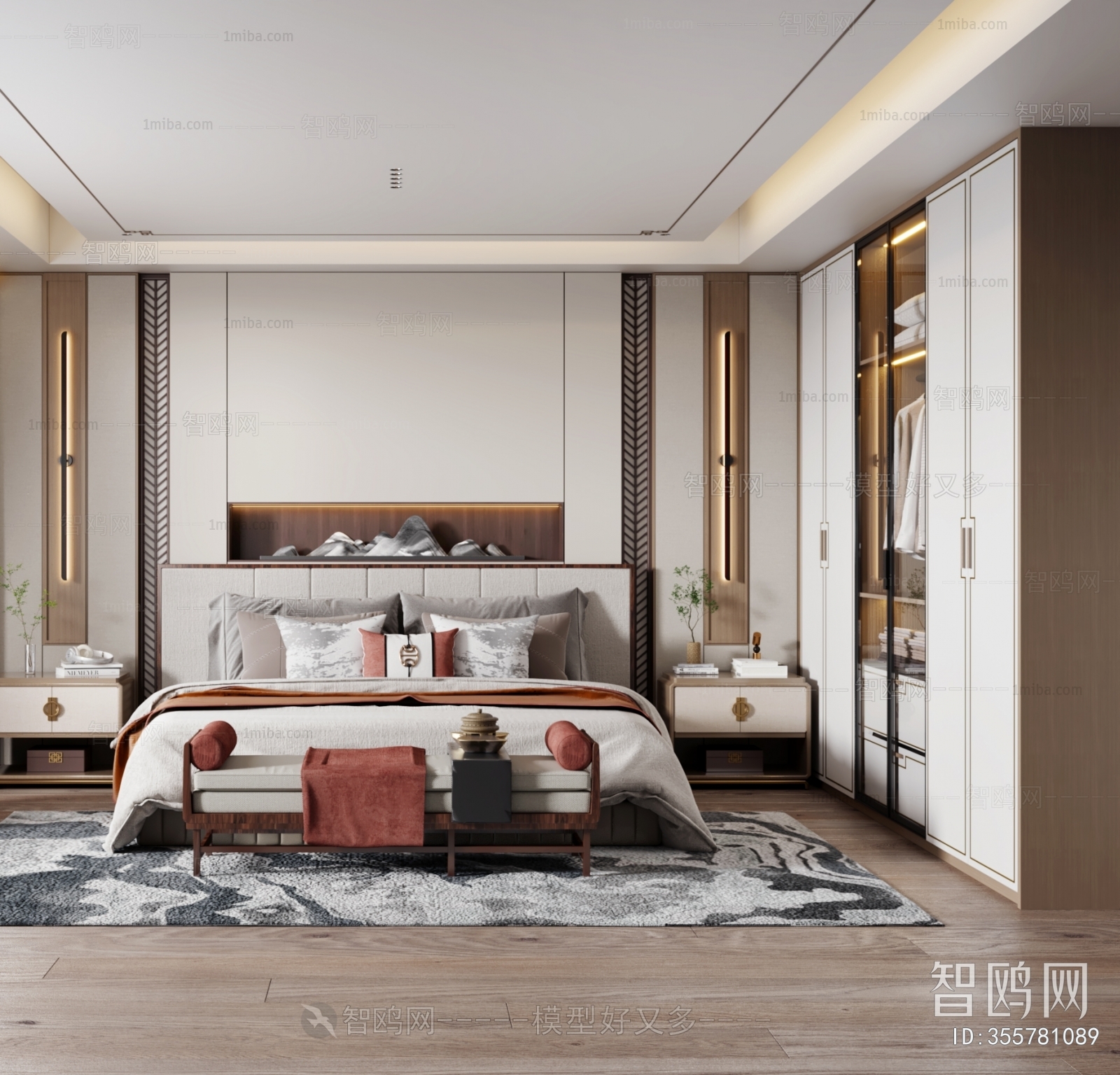 New Chinese Style Bedroom