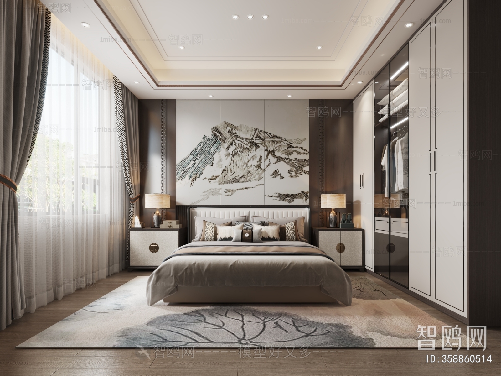 New Chinese Style Bedroom