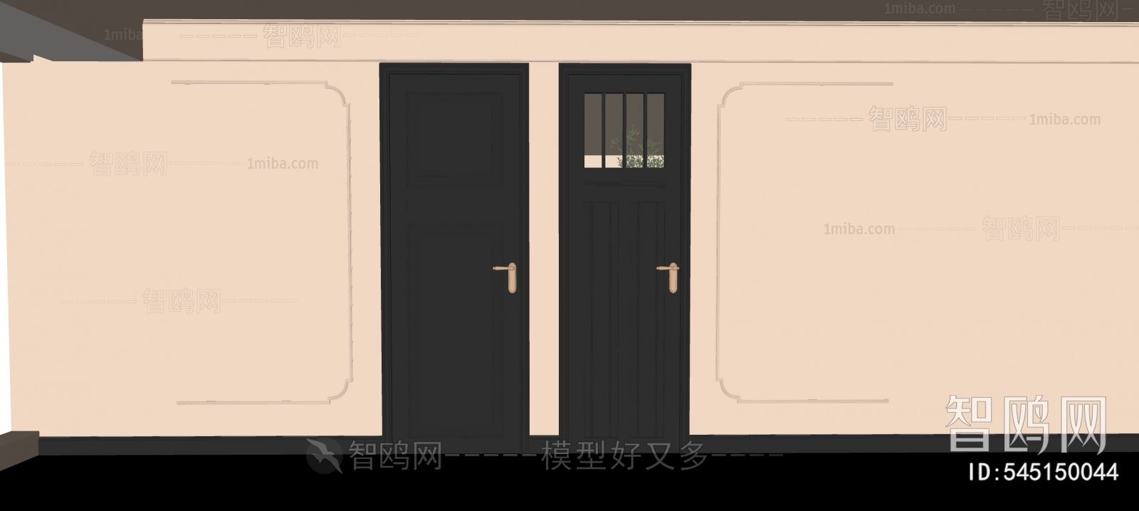 Modern Wabi-sabi Style Single Door
