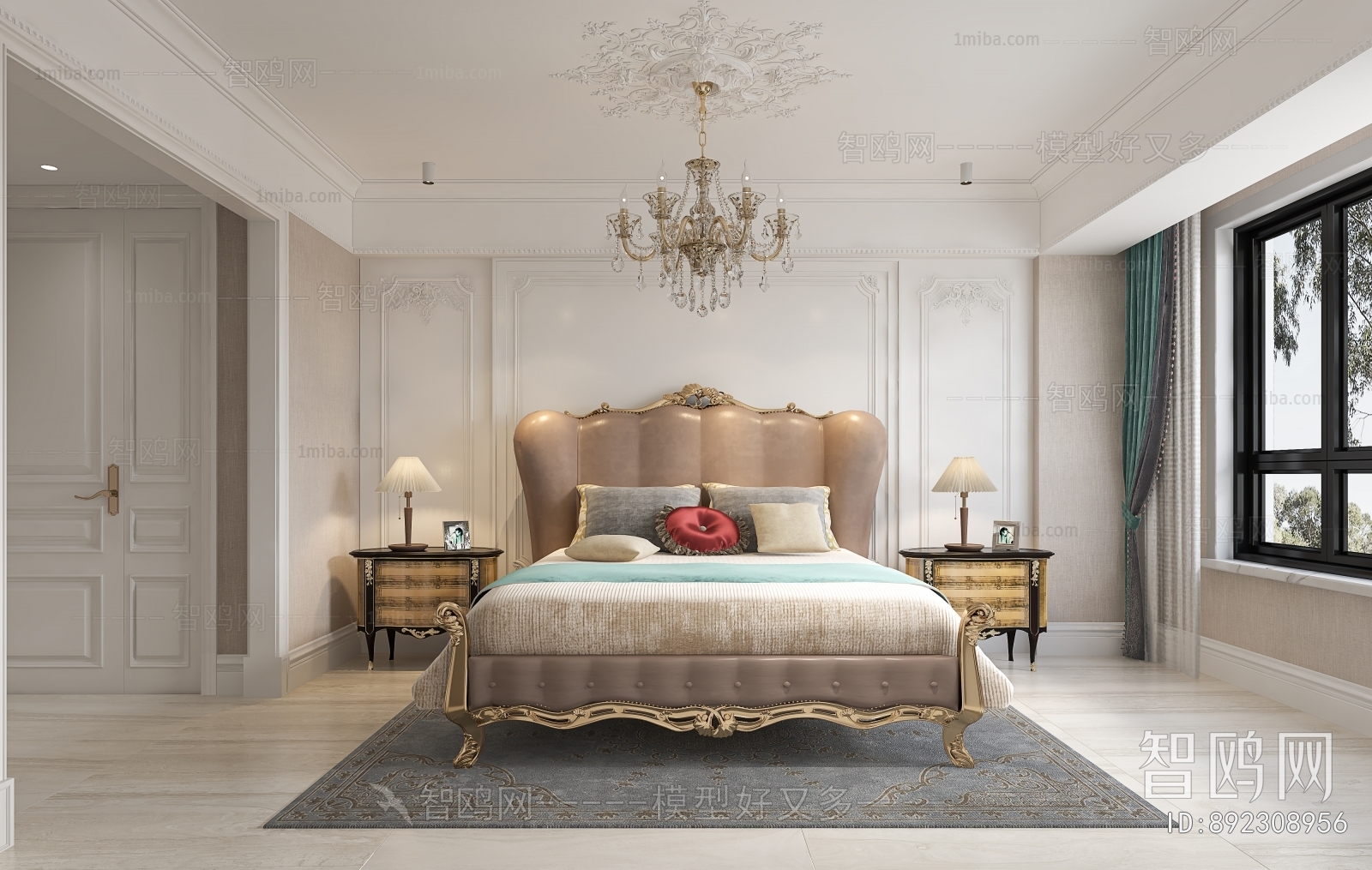 Simple European Style Bedroom