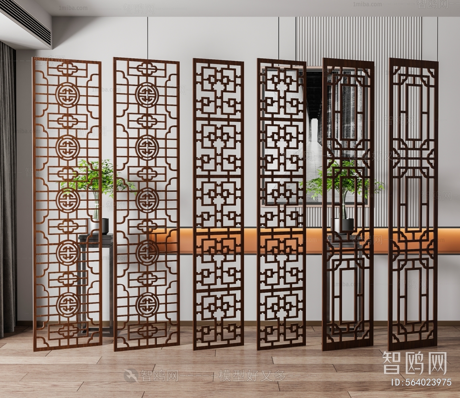 New Chinese Style Chinese Style Wooden Screen Partition