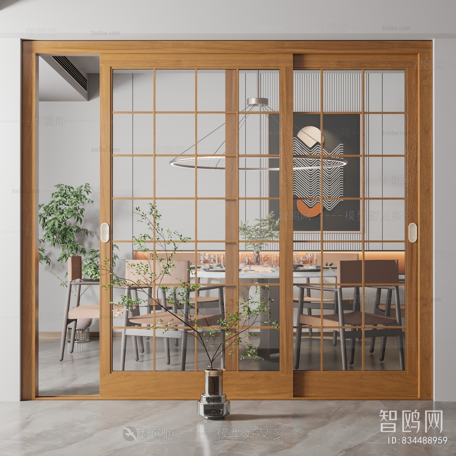 New Chinese Style Sliding Door