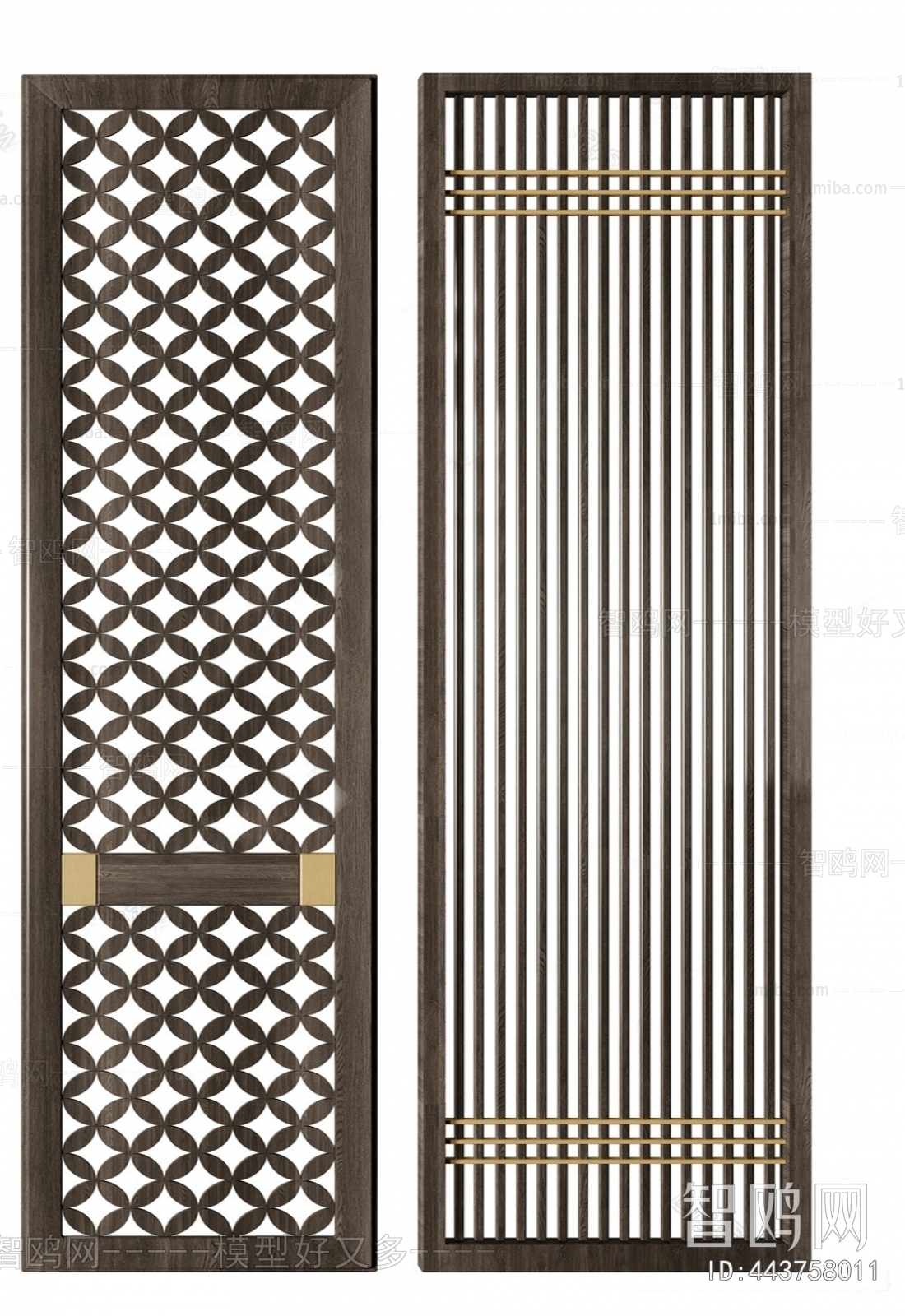 New Chinese Style Metal Screen Partition