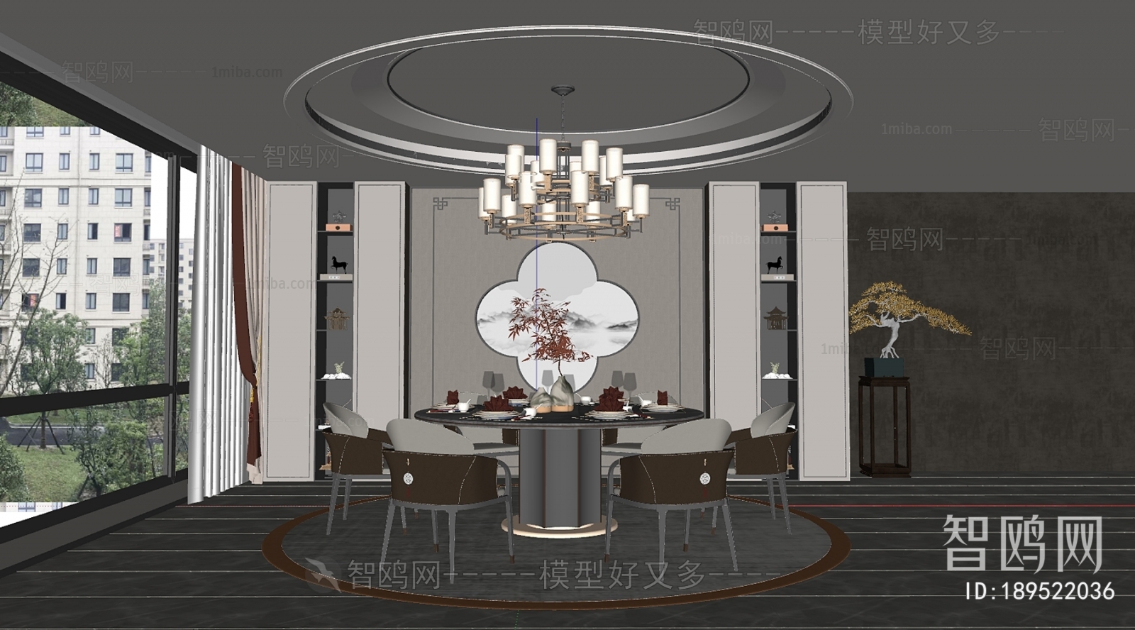 New Chinese Style Dining Room