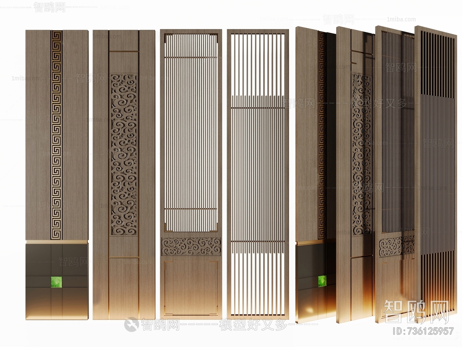 New Chinese Style Wooden Screen Partition