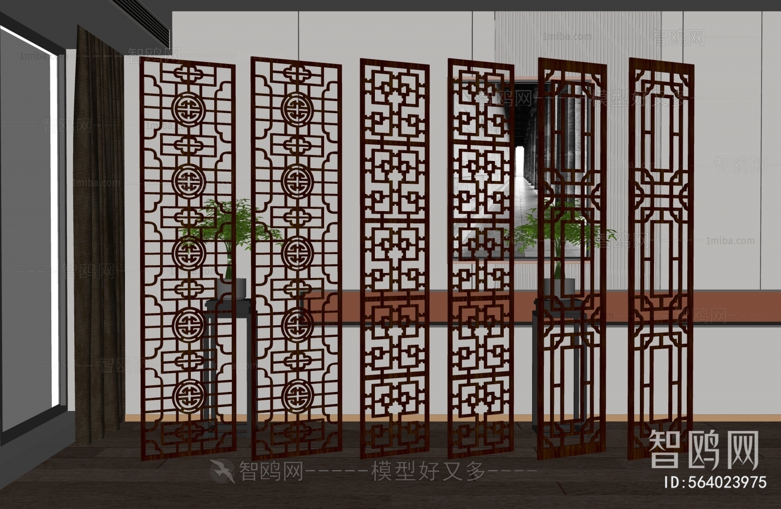 New Chinese Style Chinese Style Wooden Screen Partition
