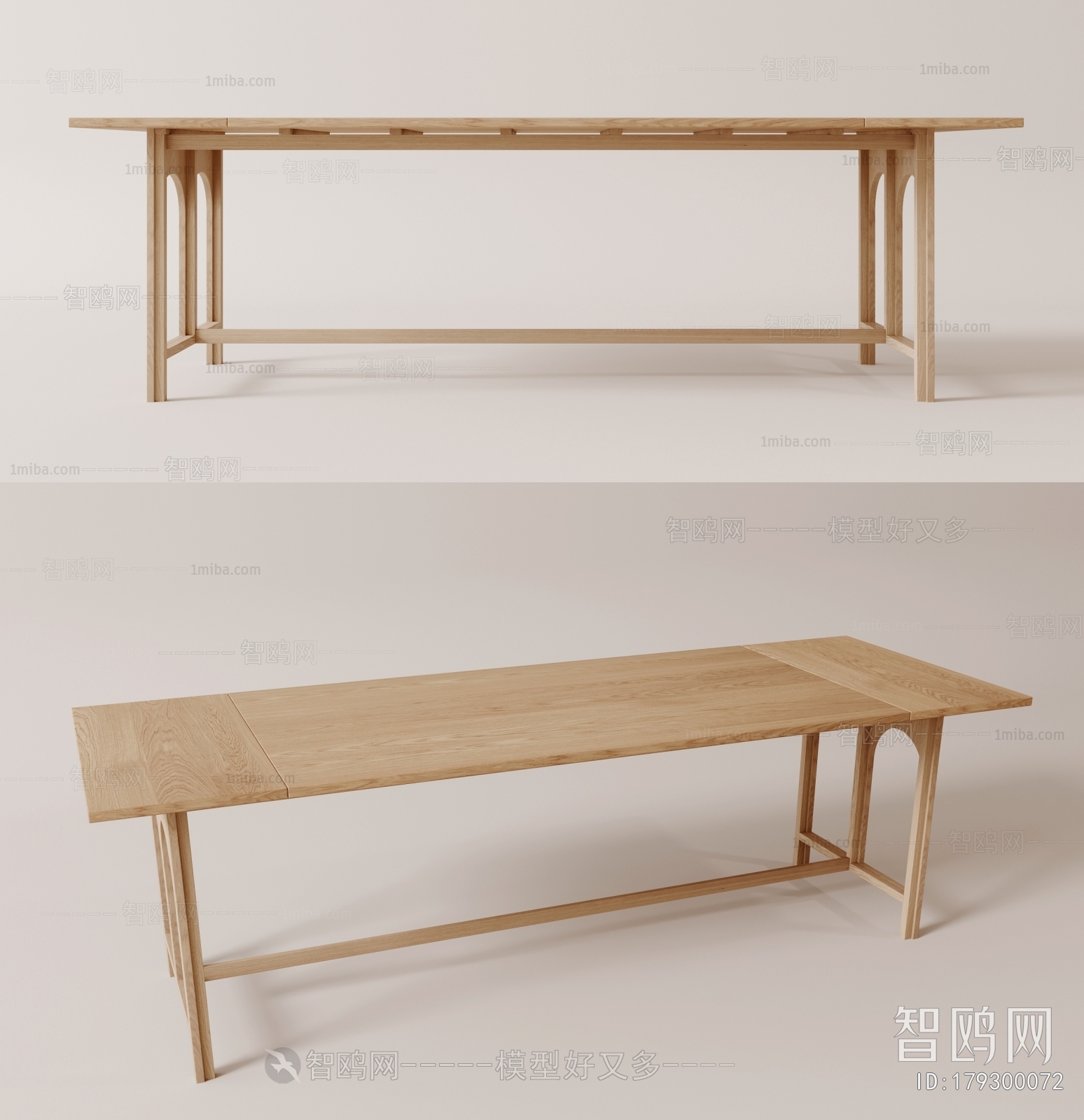 侘寂实木餐桌