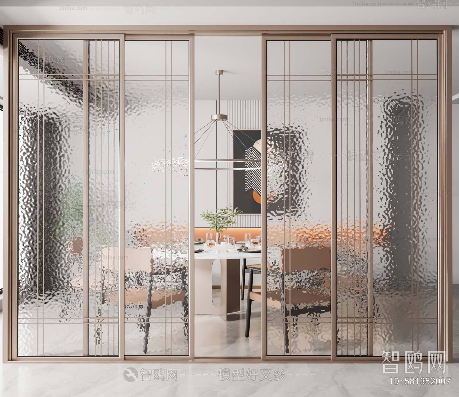 New Chinese Style Sliding Door