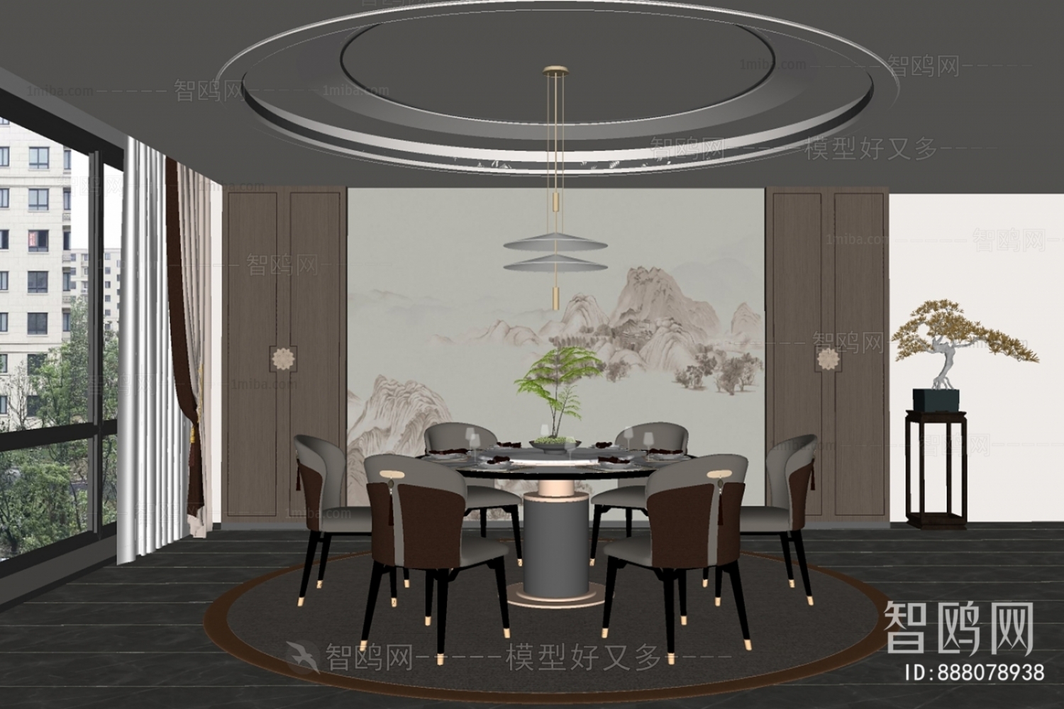 New Chinese Style Dining Room