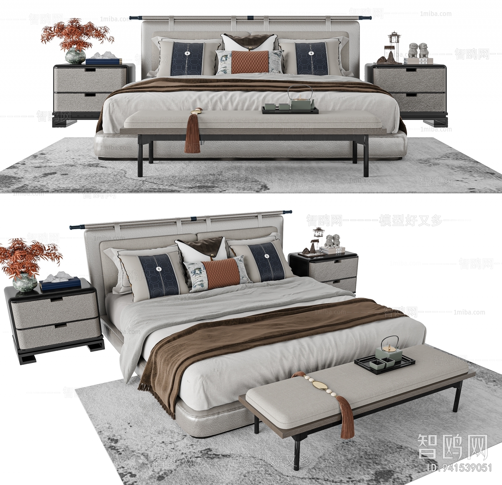 New Chinese Style Double Bed