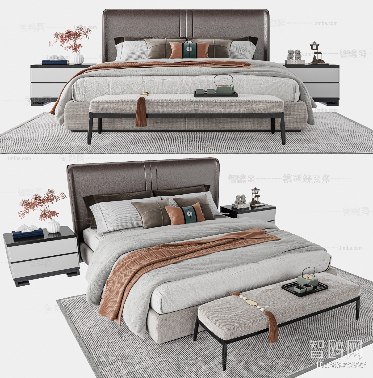 New Chinese Style Double Bed