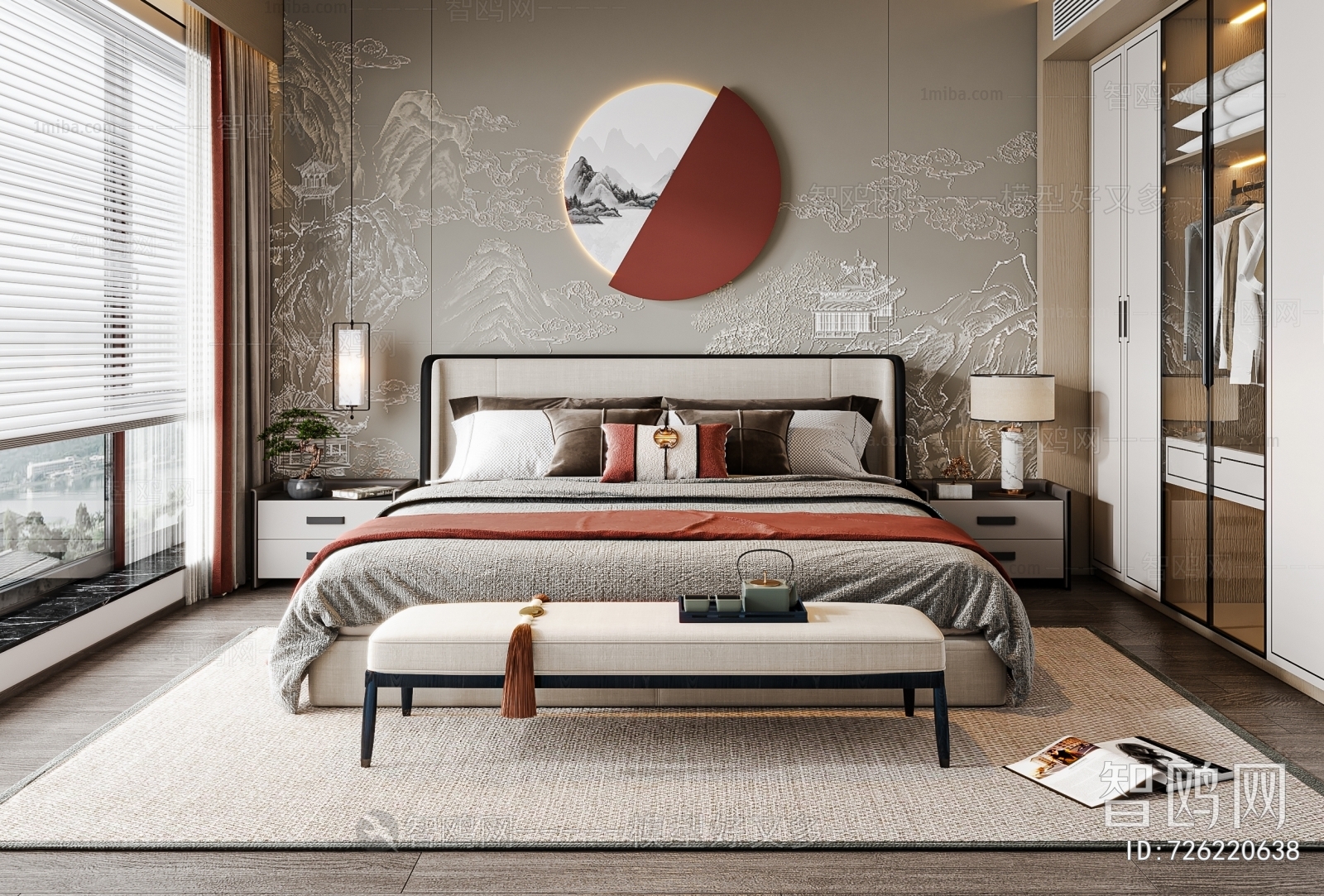 New Chinese Style Bedroom