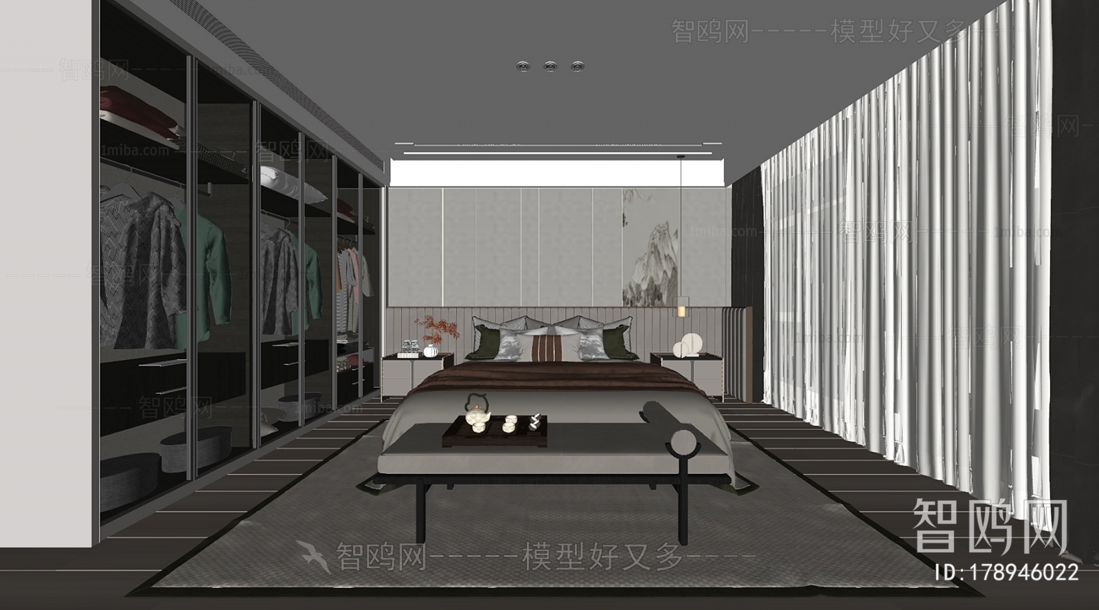 New Chinese Style Bedroom