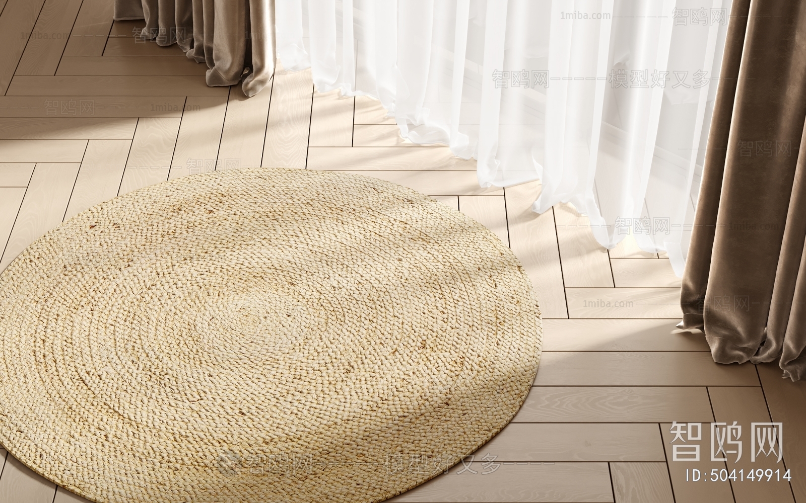 现代编织圆形地毯