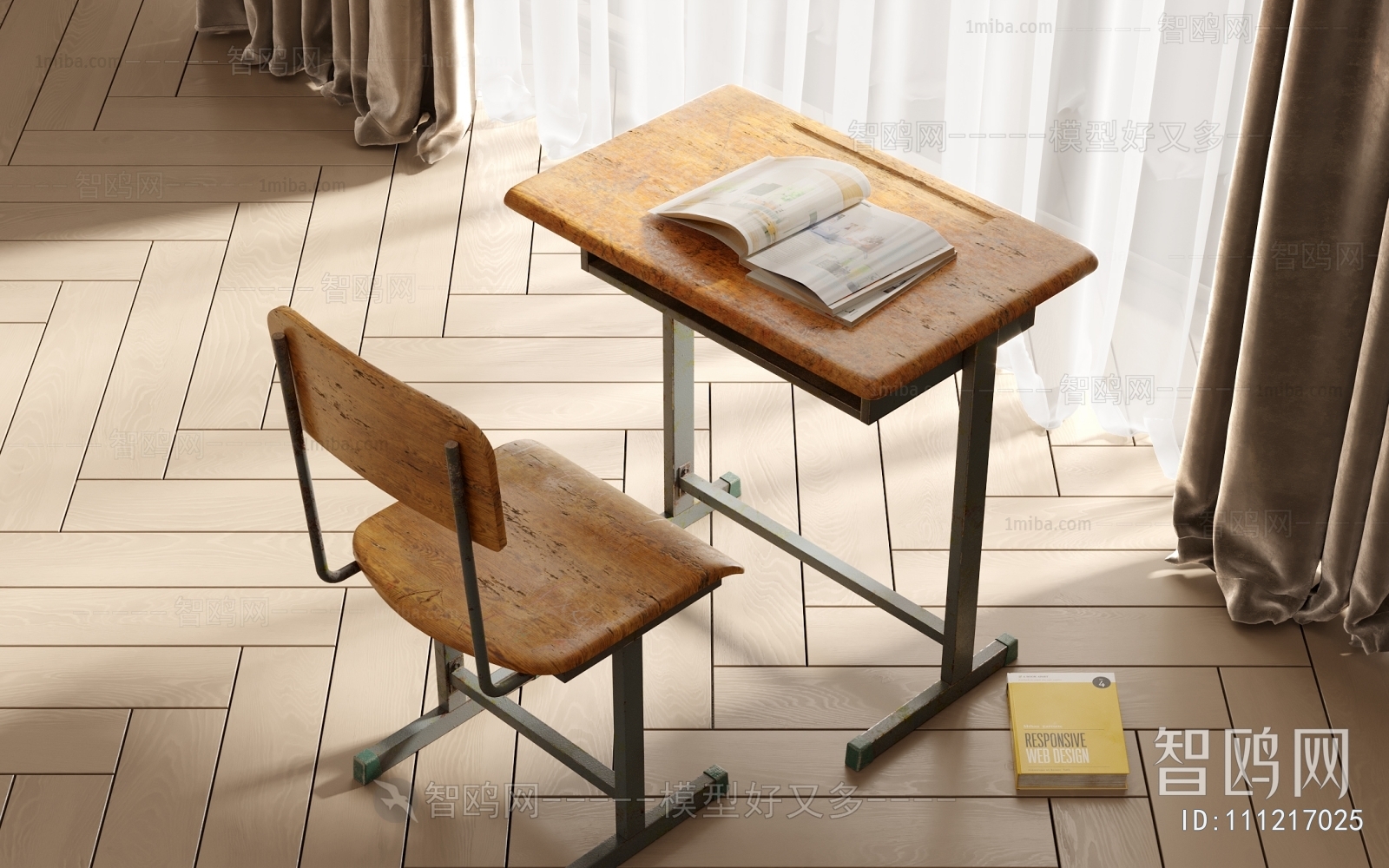 现代学生课桌椅