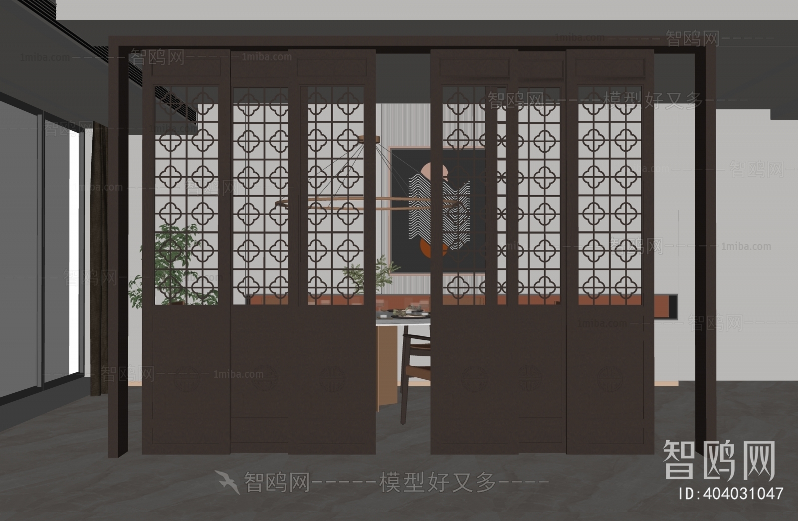 Chinese Style Sliding Door