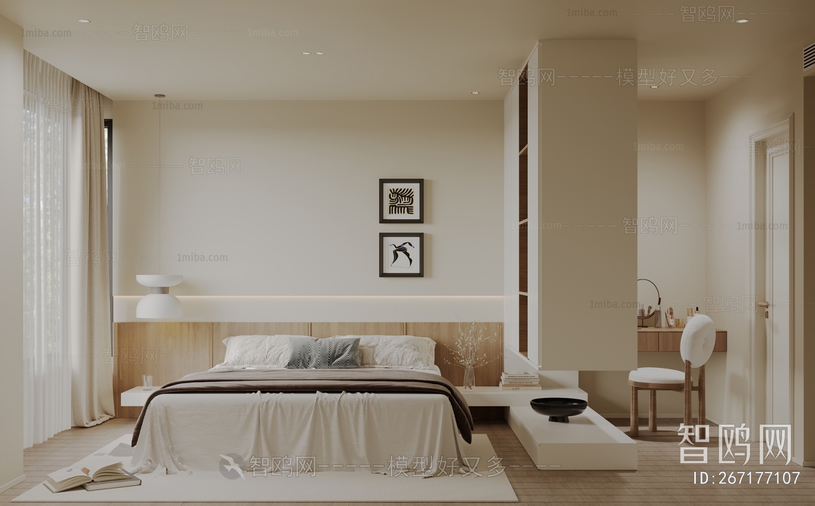 Modern Wabi-sabi Style Bedroom