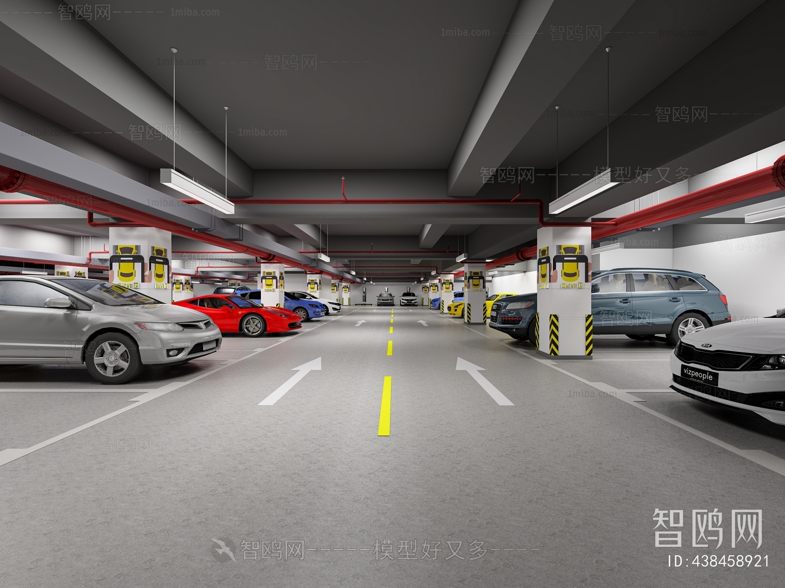 Modern Underground Parking Lot