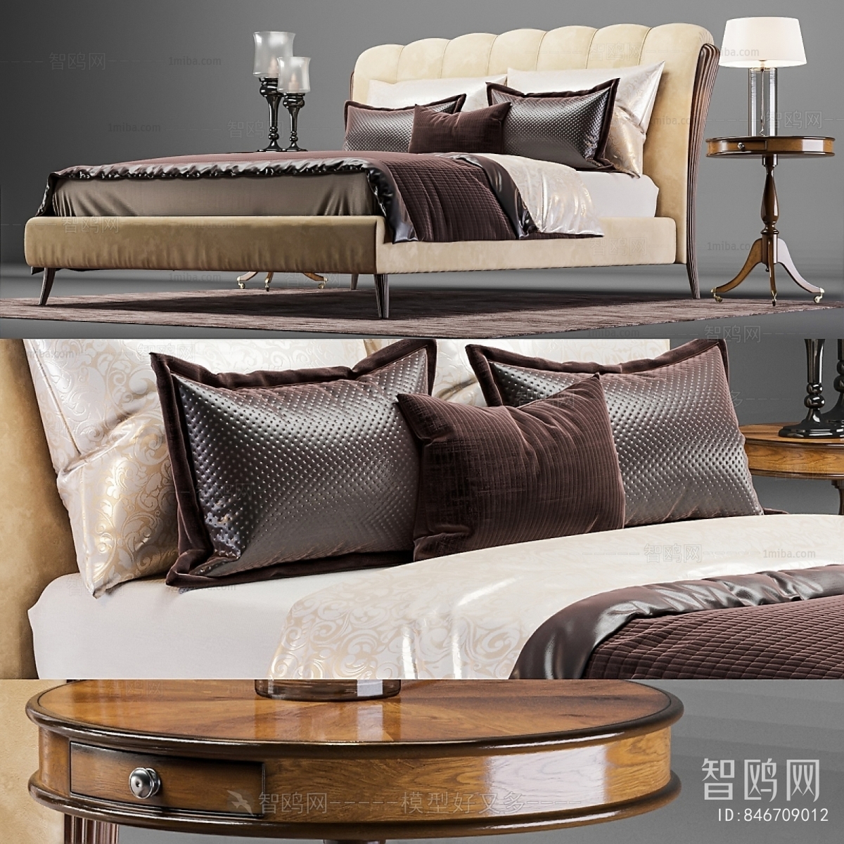 New Classical Style Double Bed