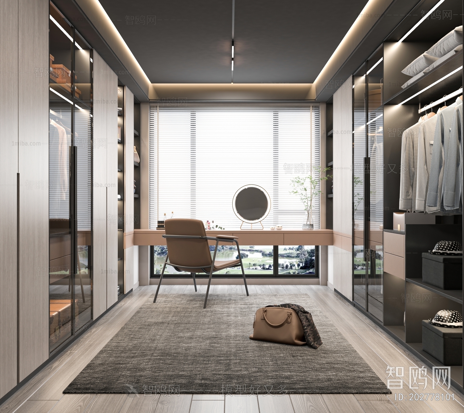 Modern Clothes Storage Area