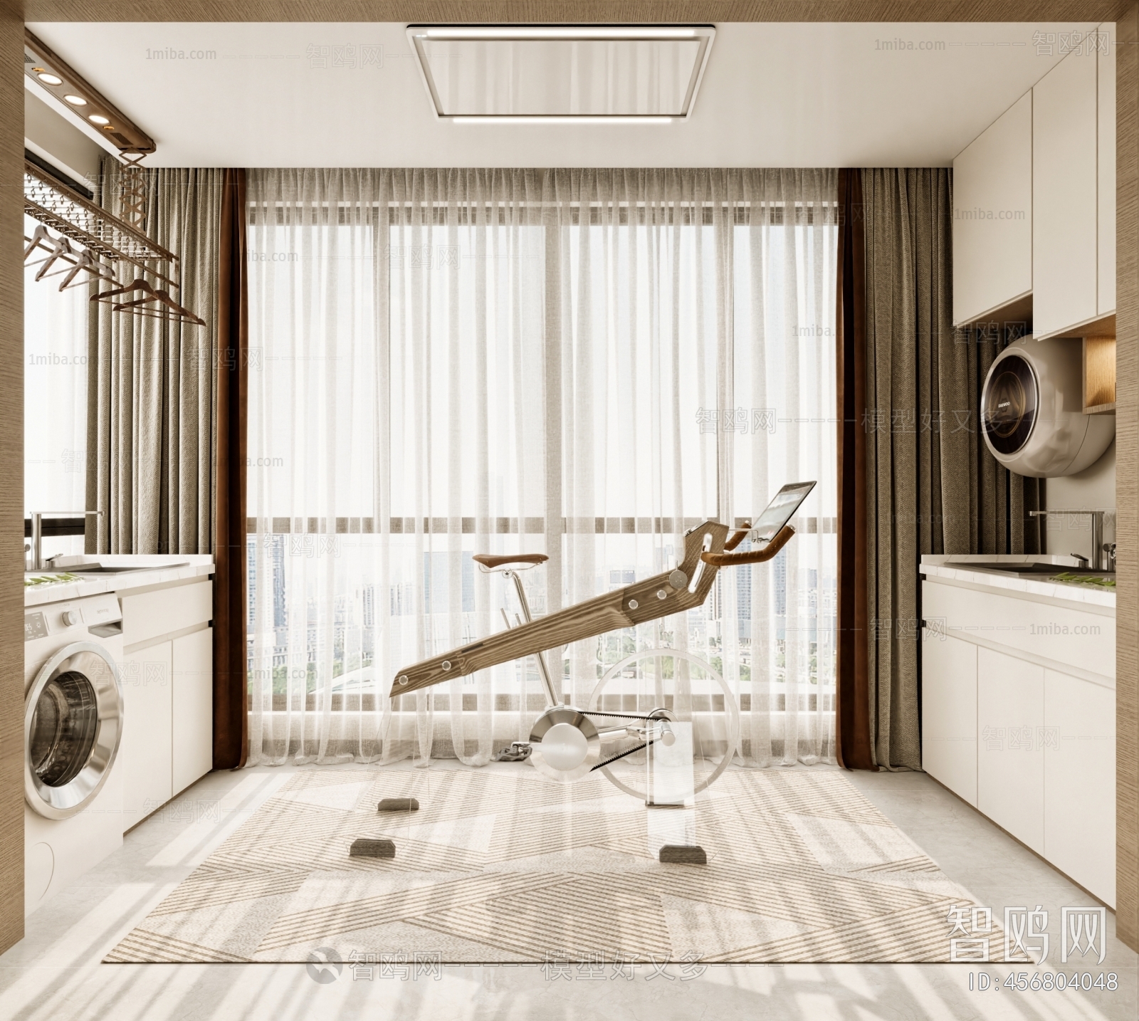 Modern Balcony Laundry Room