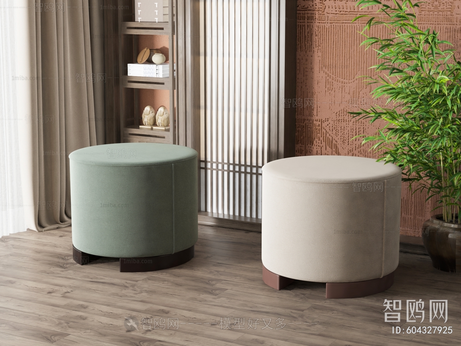 New Chinese Style Sofa Stool