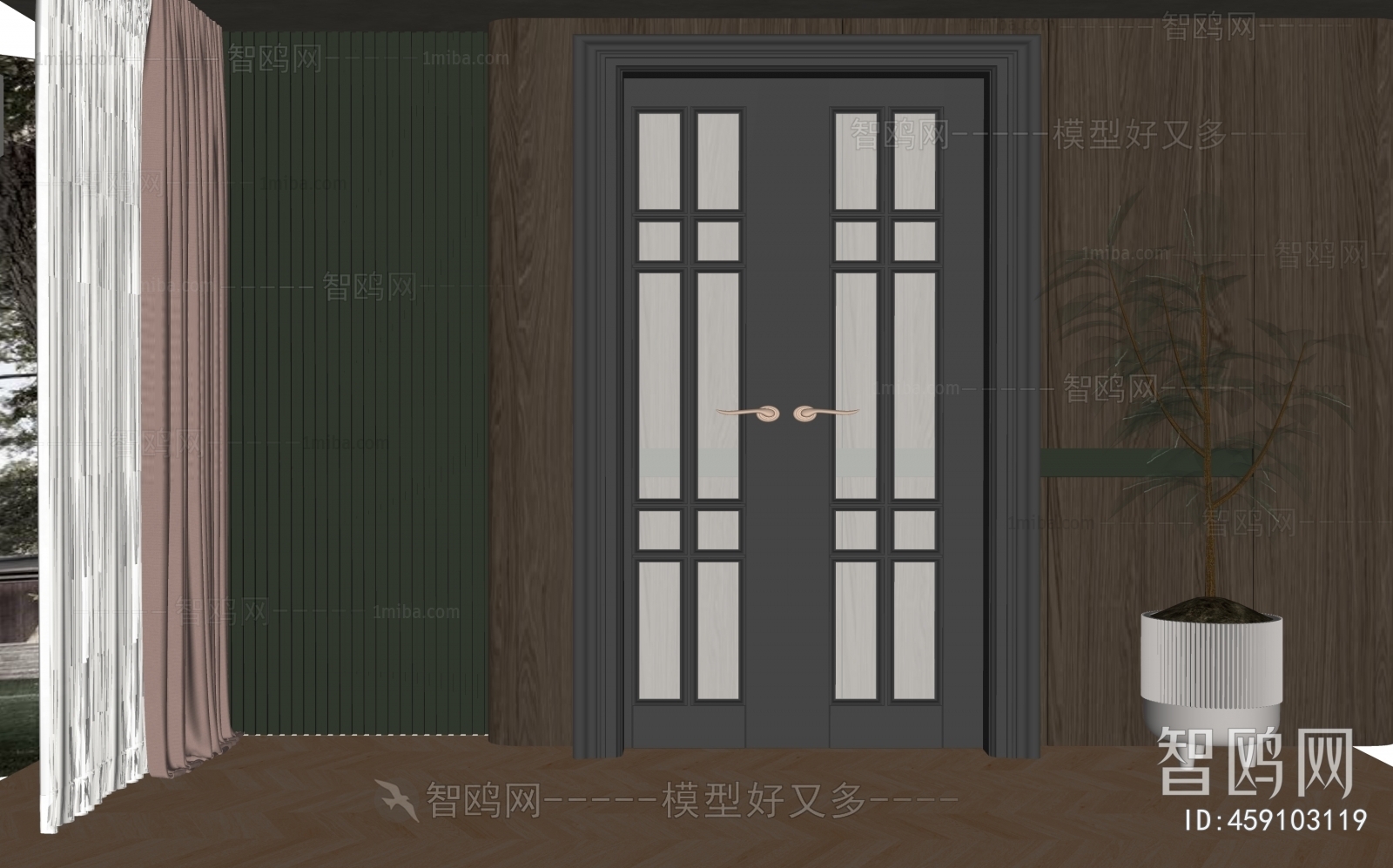 Simple European Style Entrance Door