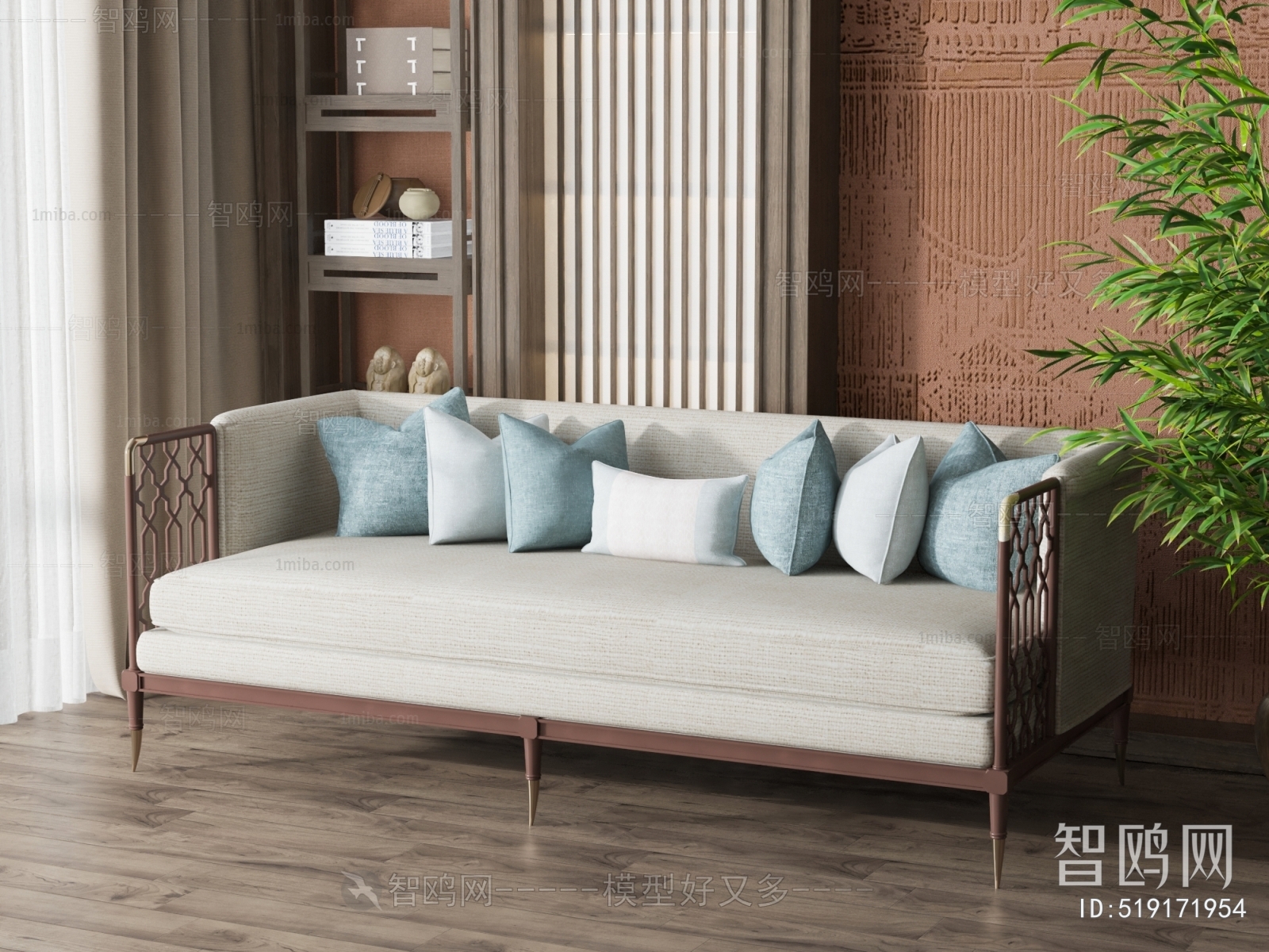 New Chinese Style Multi Person Sofa