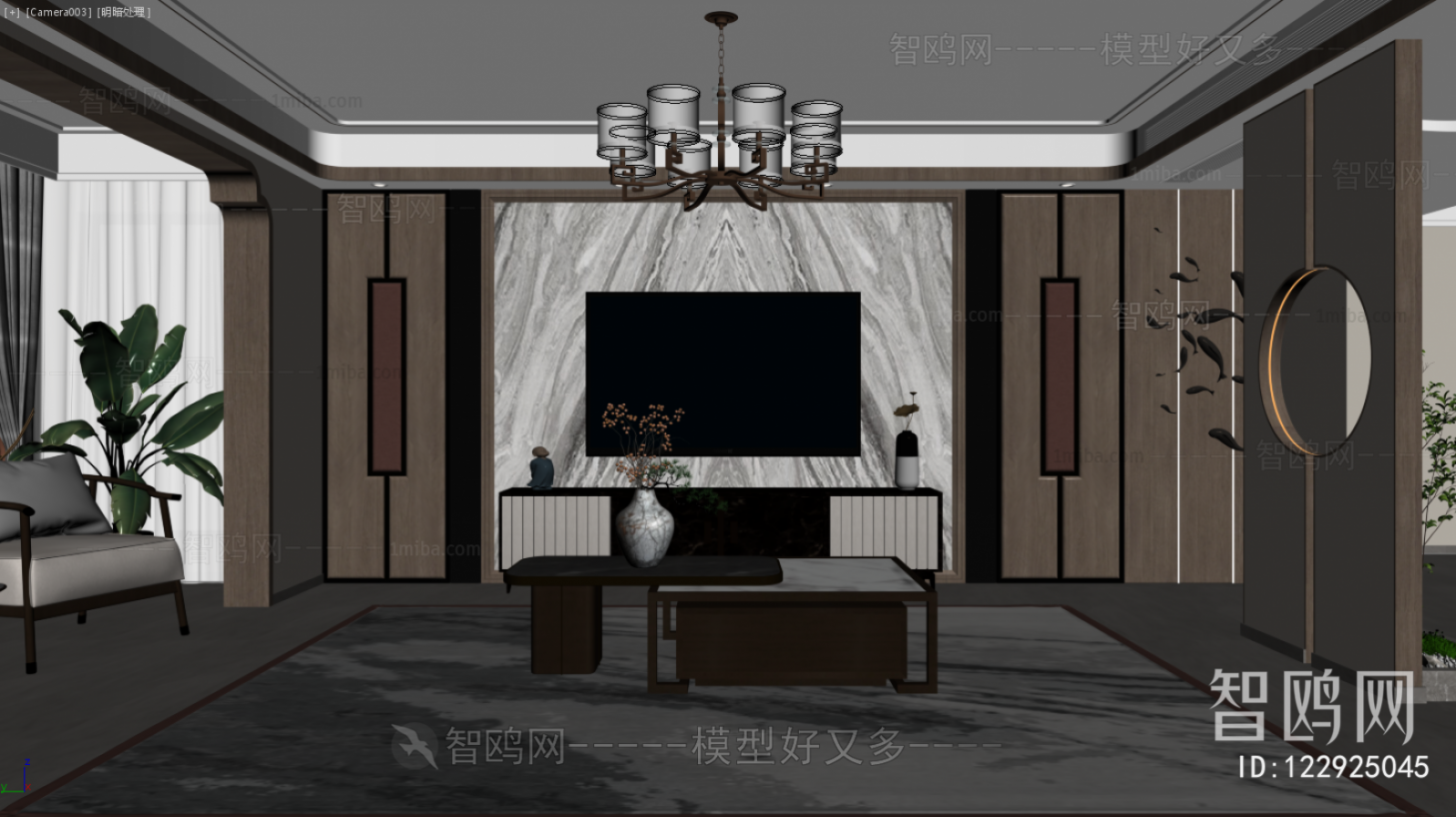 New Chinese Style A Living Room