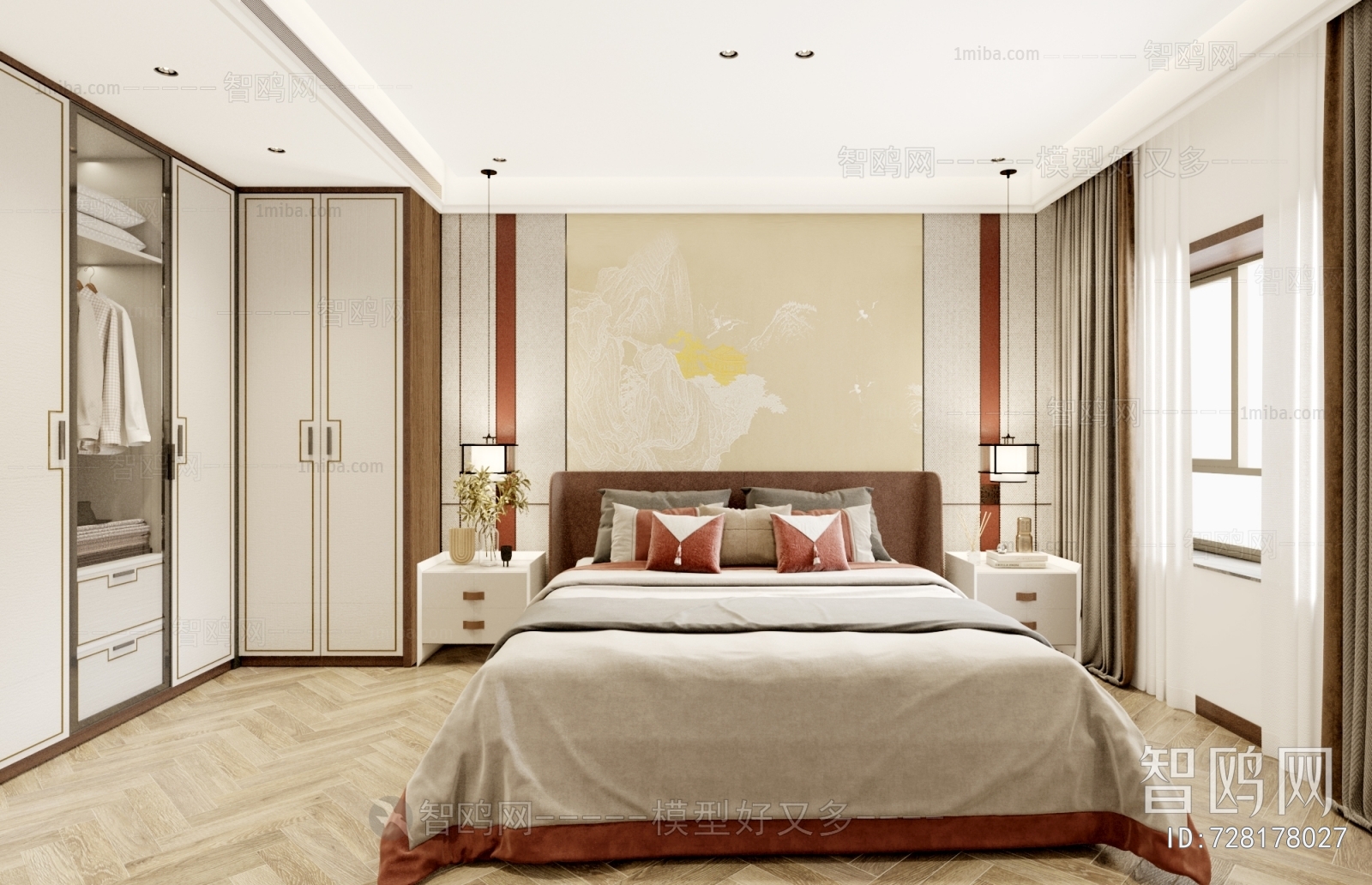 New Chinese Style Bedroom