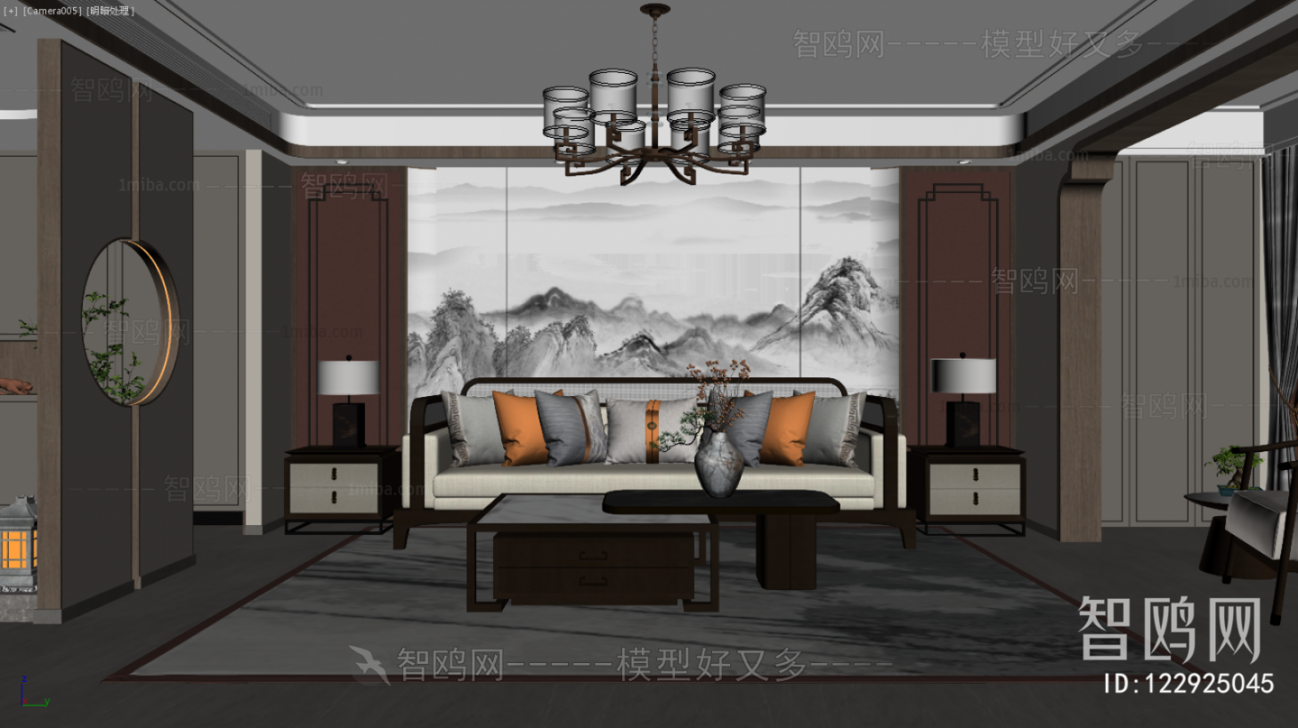 New Chinese Style A Living Room