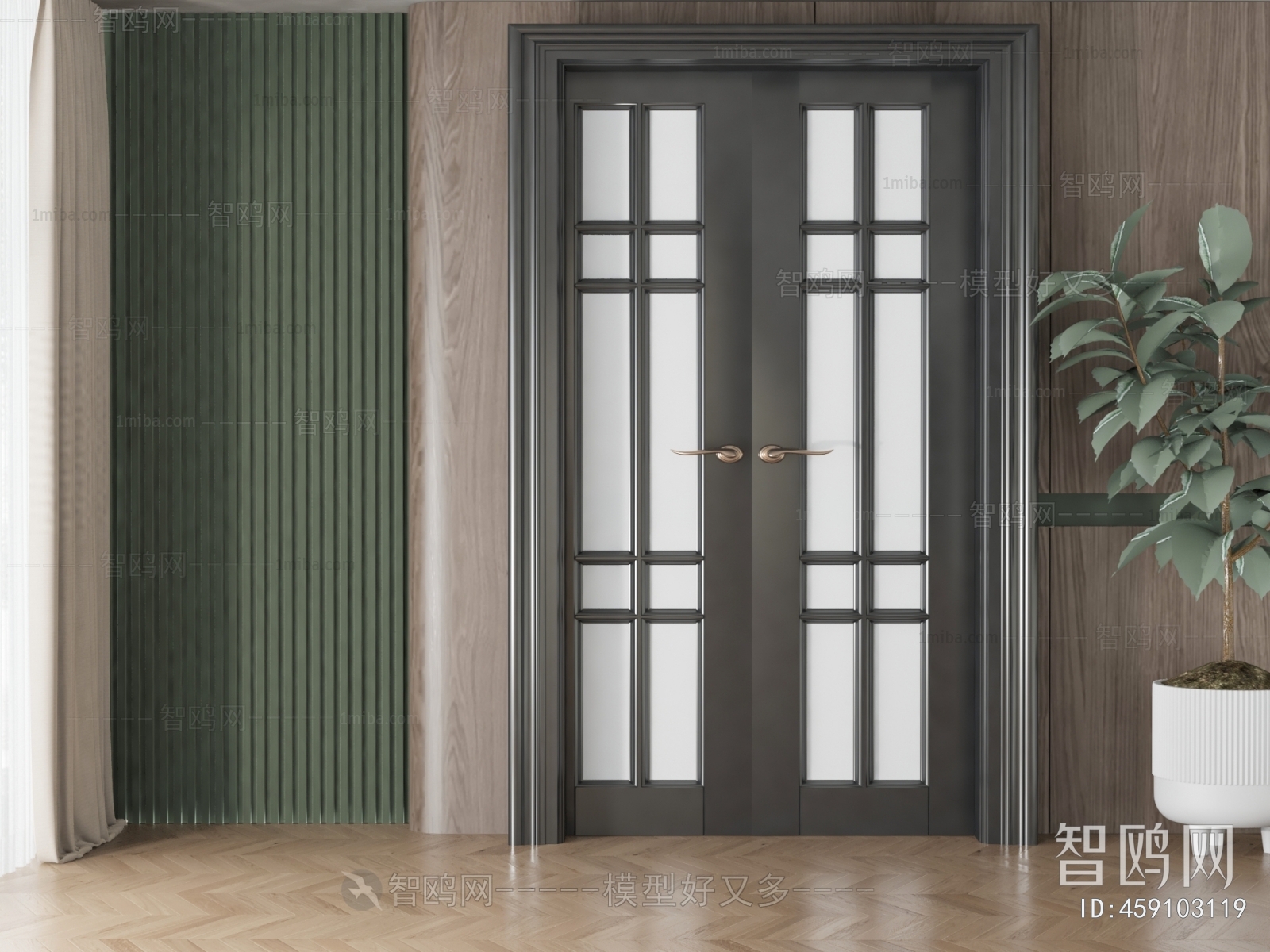 Simple European Style Entrance Door