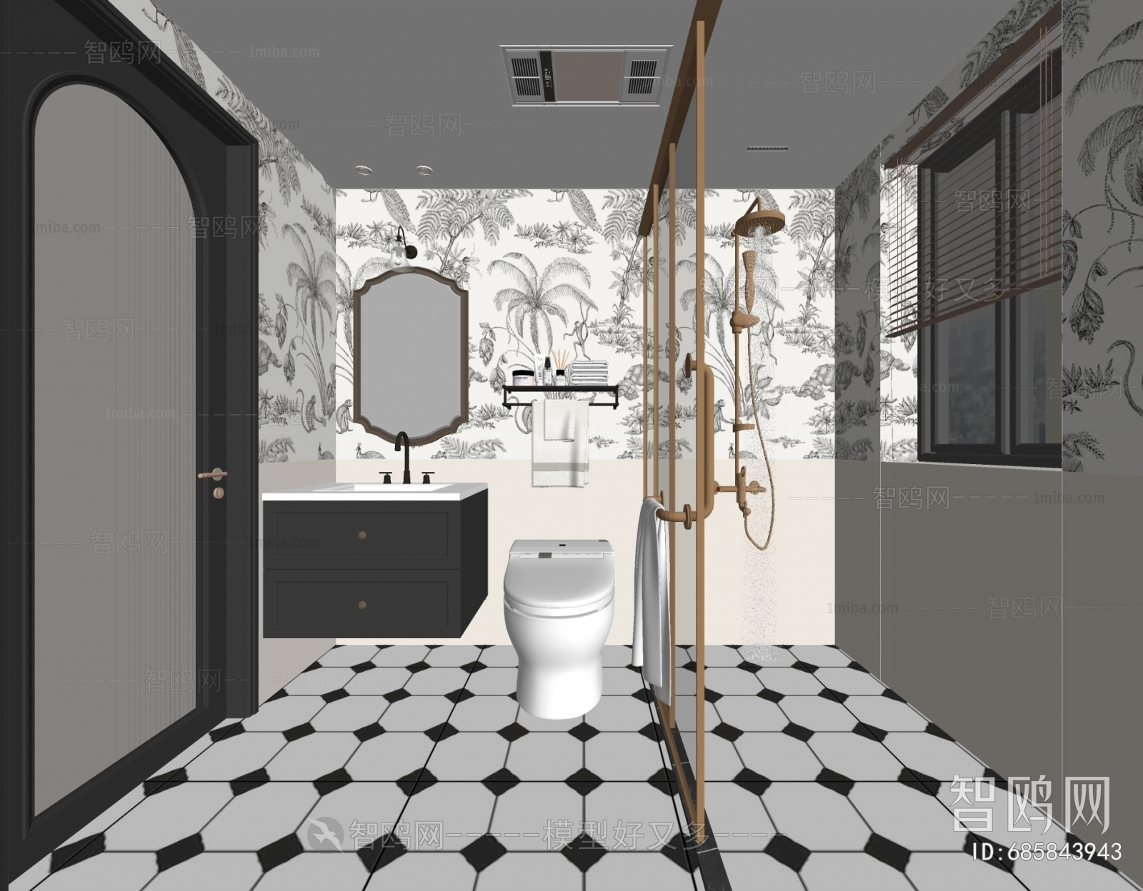 法式复古卫生间浴室