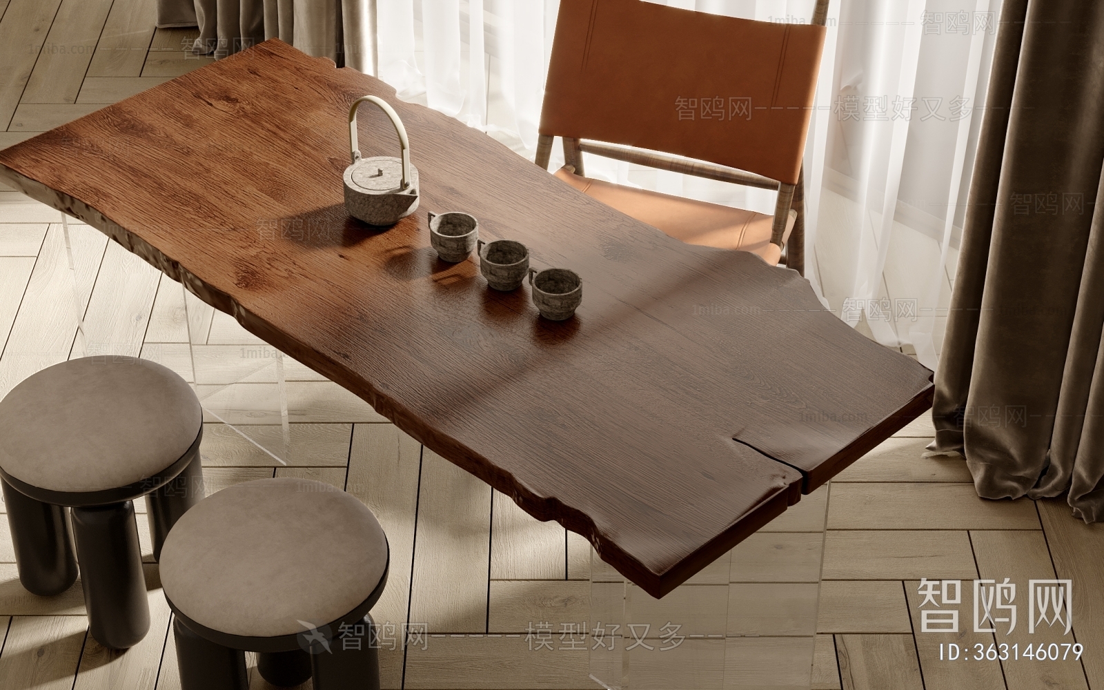 Wabi-sabi Style Tea Tables And Chairs