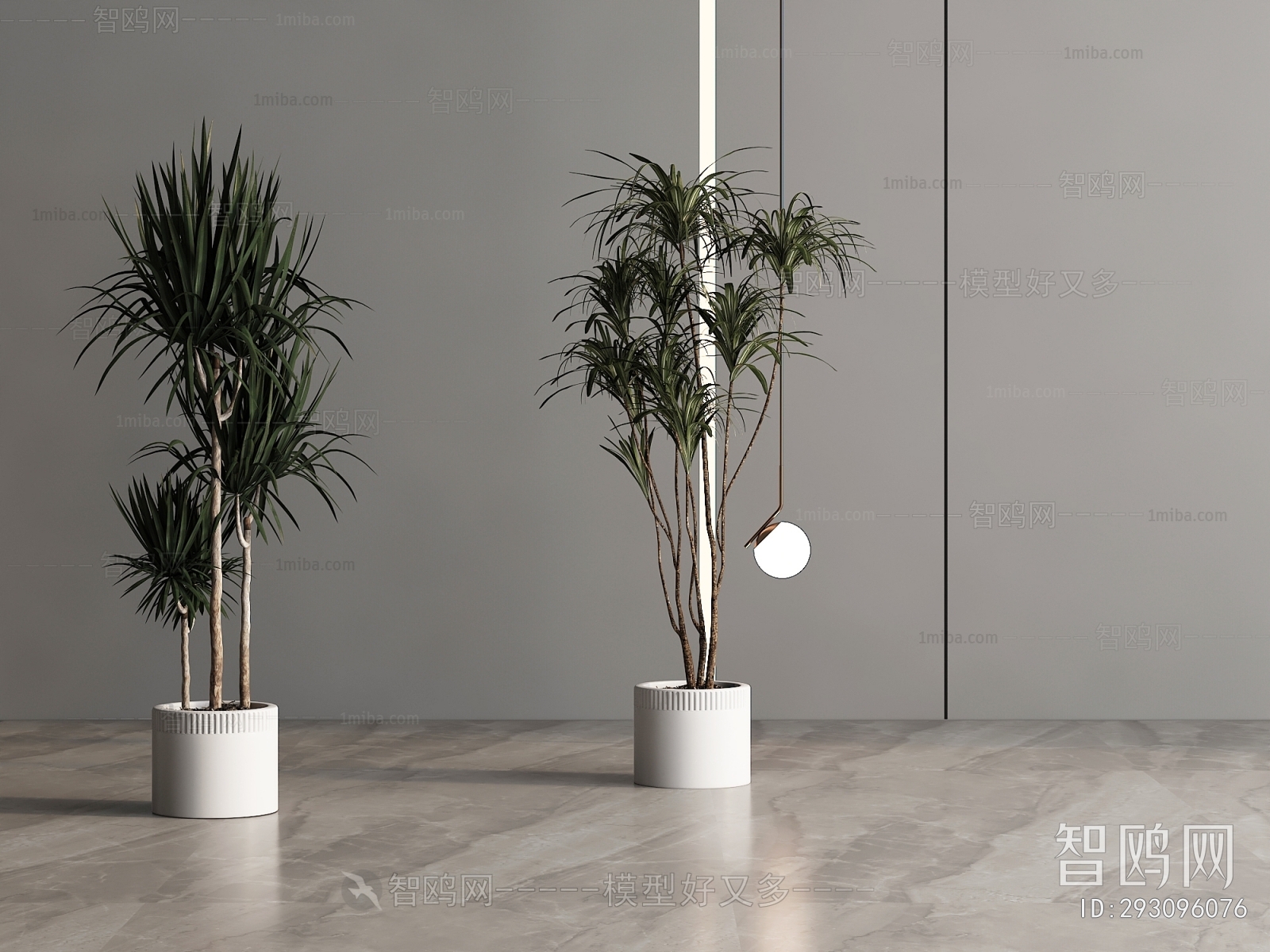 Modern Ground Green Plant Potted Plants