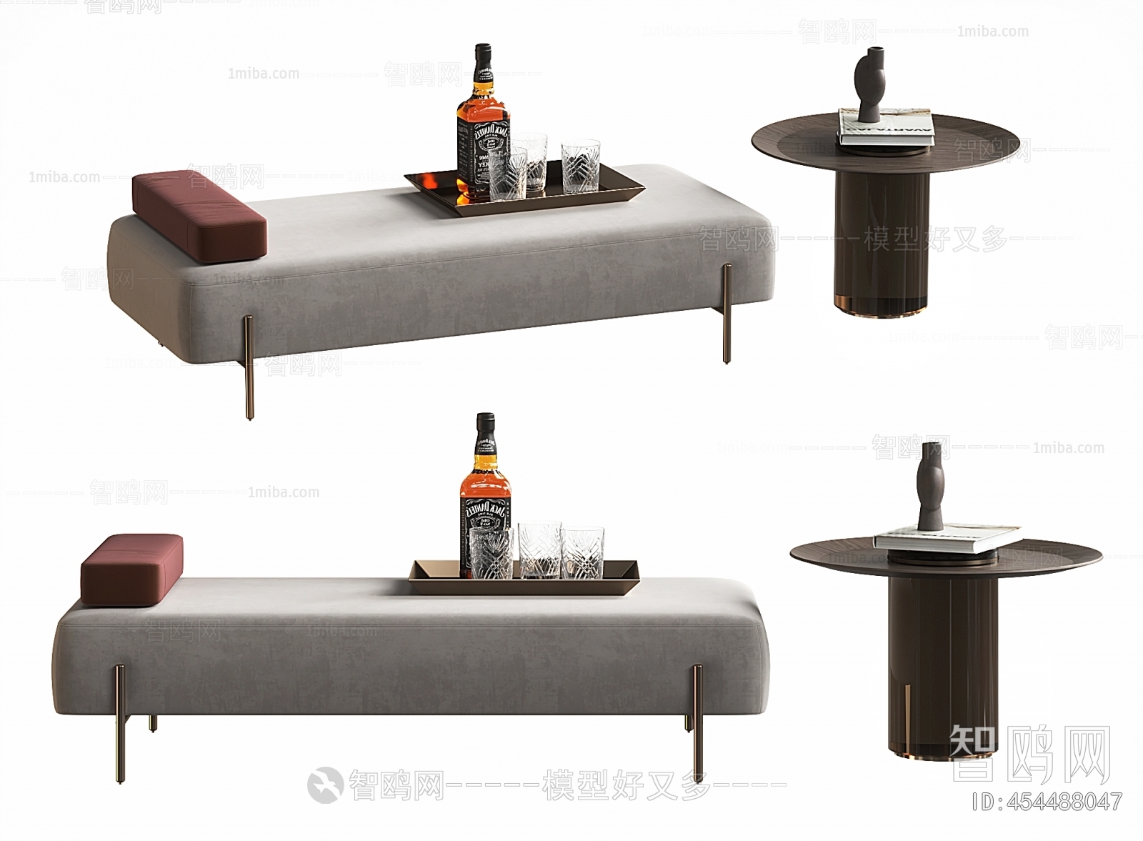 现代沙发凳茶几组合