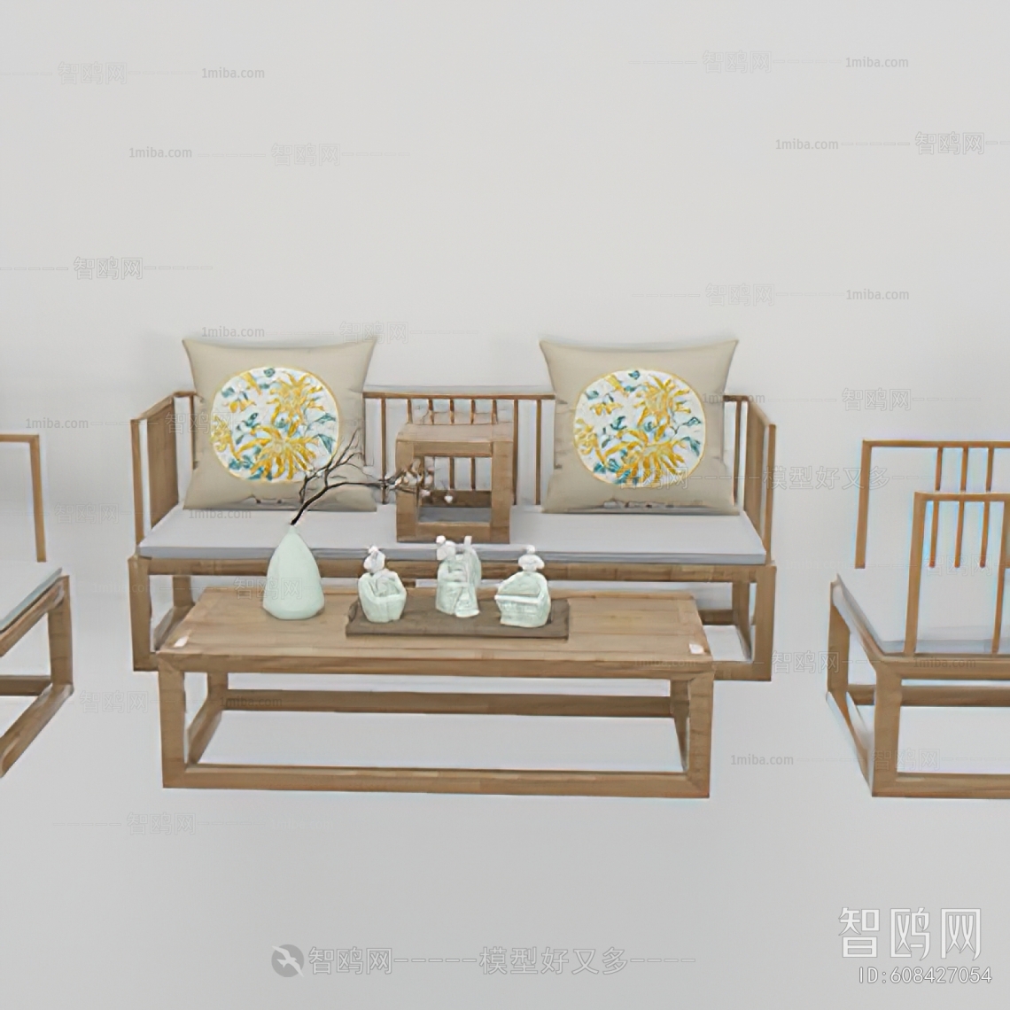 New Chinese Style Sofa Combination