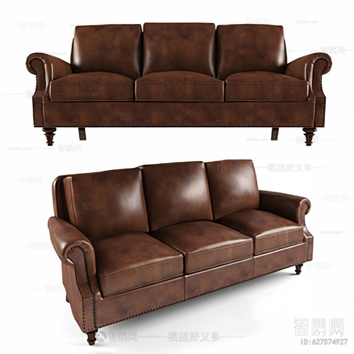 European Style Three-seat Sofa