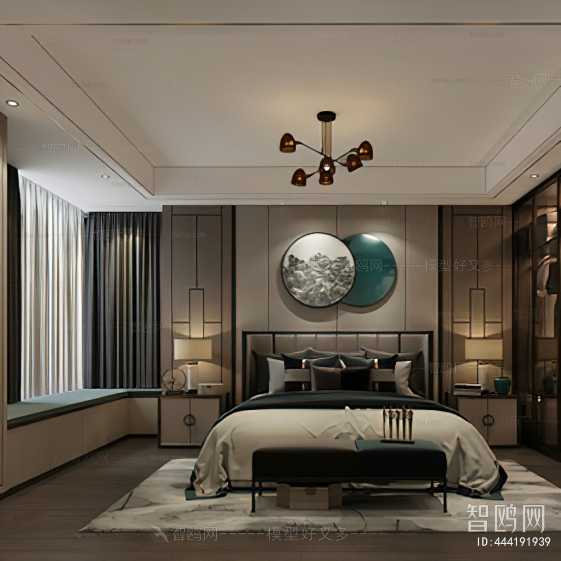 New Chinese Style Bedroom