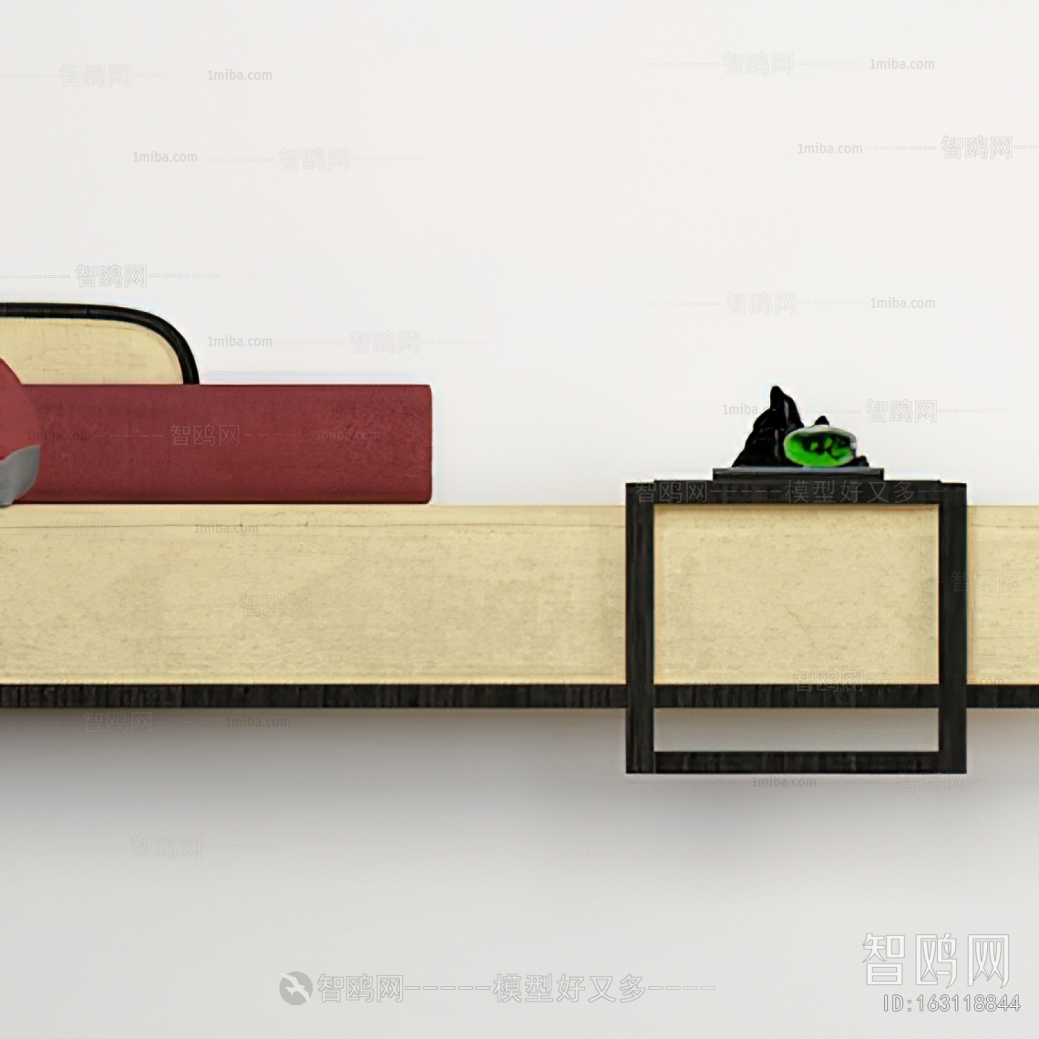 新中式布艺床尾凳