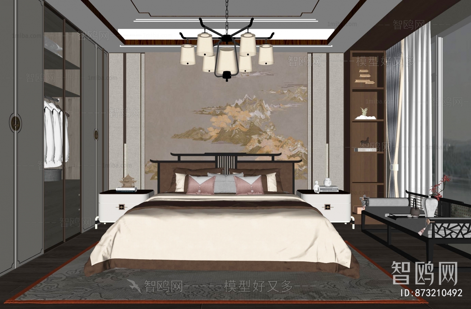 New Chinese Style Bedroom