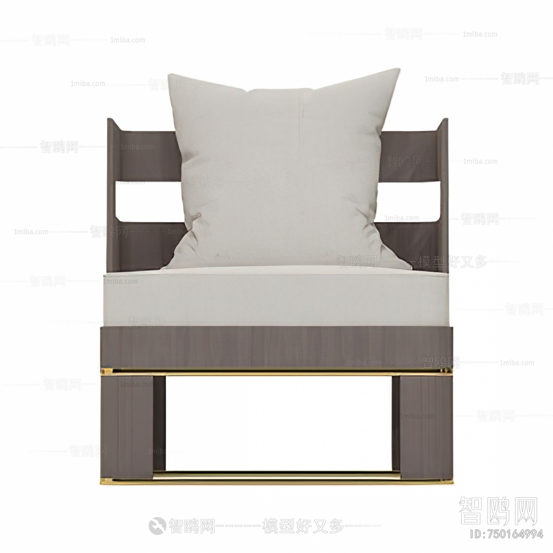 New Chinese Style Single Sofa