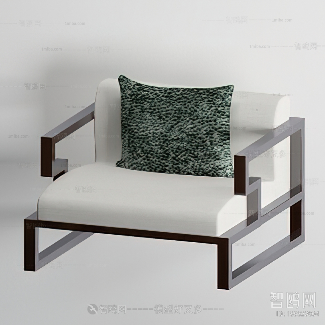 New Chinese Style Single Sofa