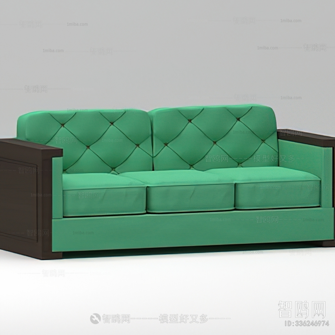 Simple European Style Three-seat Sofa