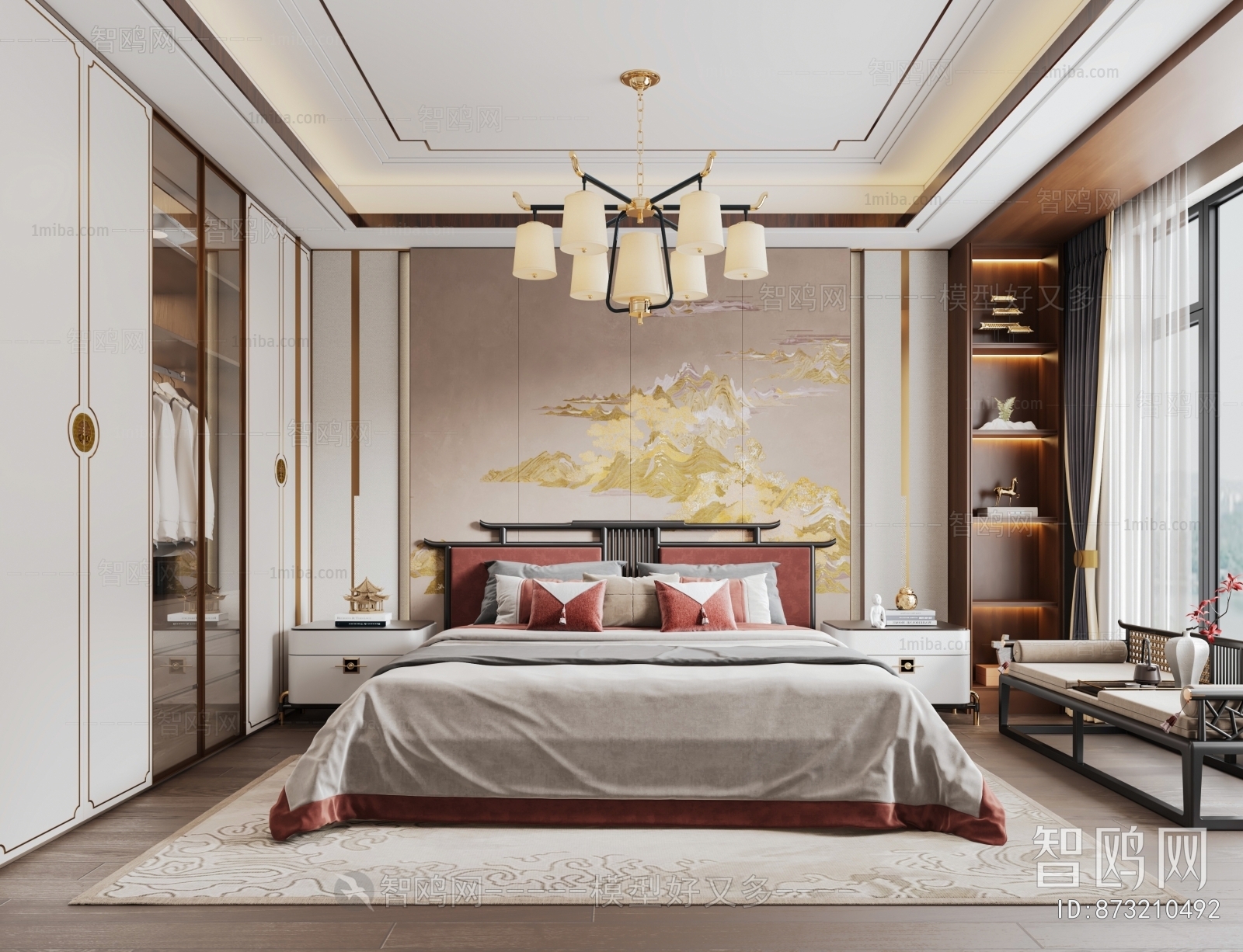 New Chinese Style Bedroom