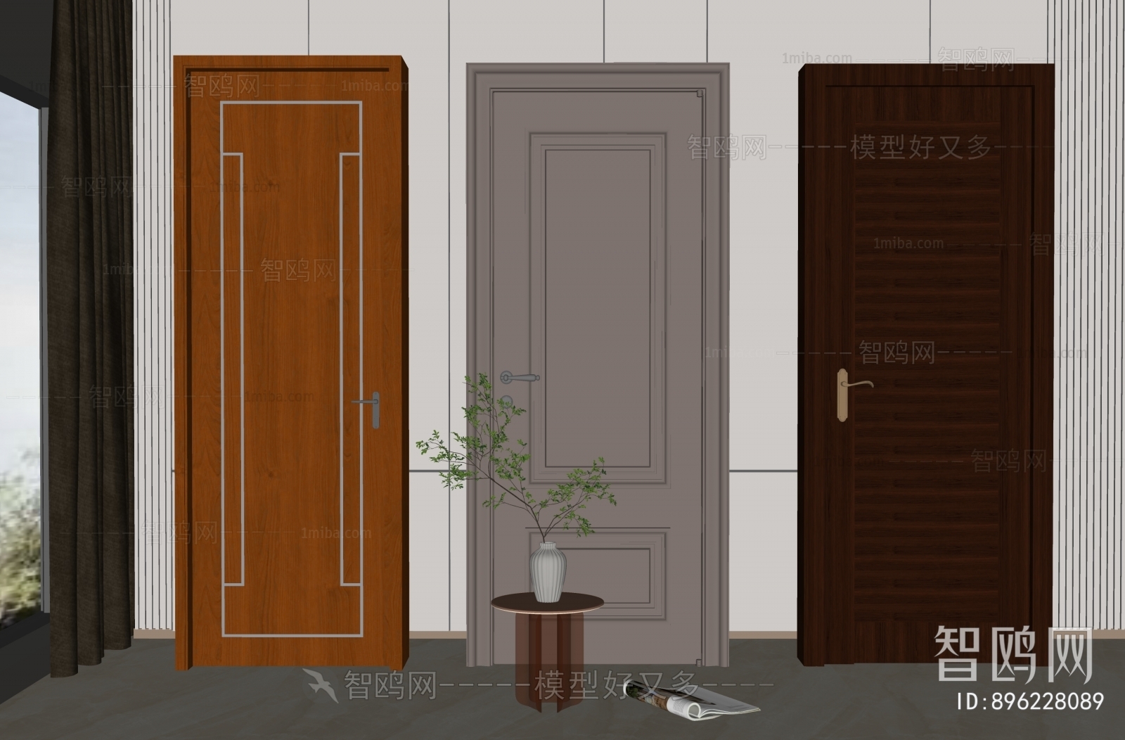 New Chinese Style Single Door